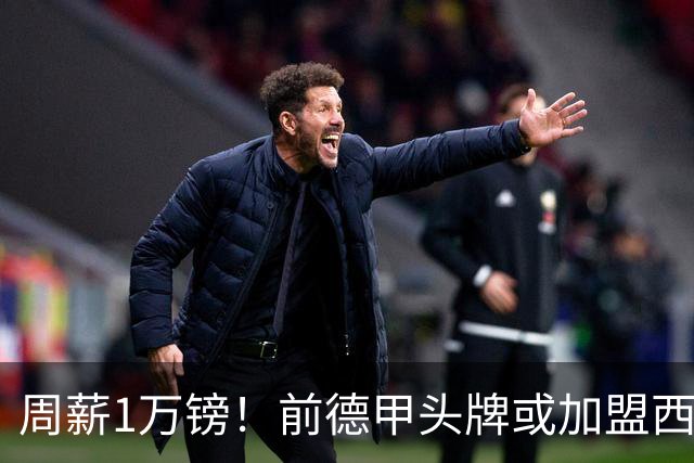 周薪1万镑！前德甲头牌或加盟西甲保级队 收入较之前暴降25倍